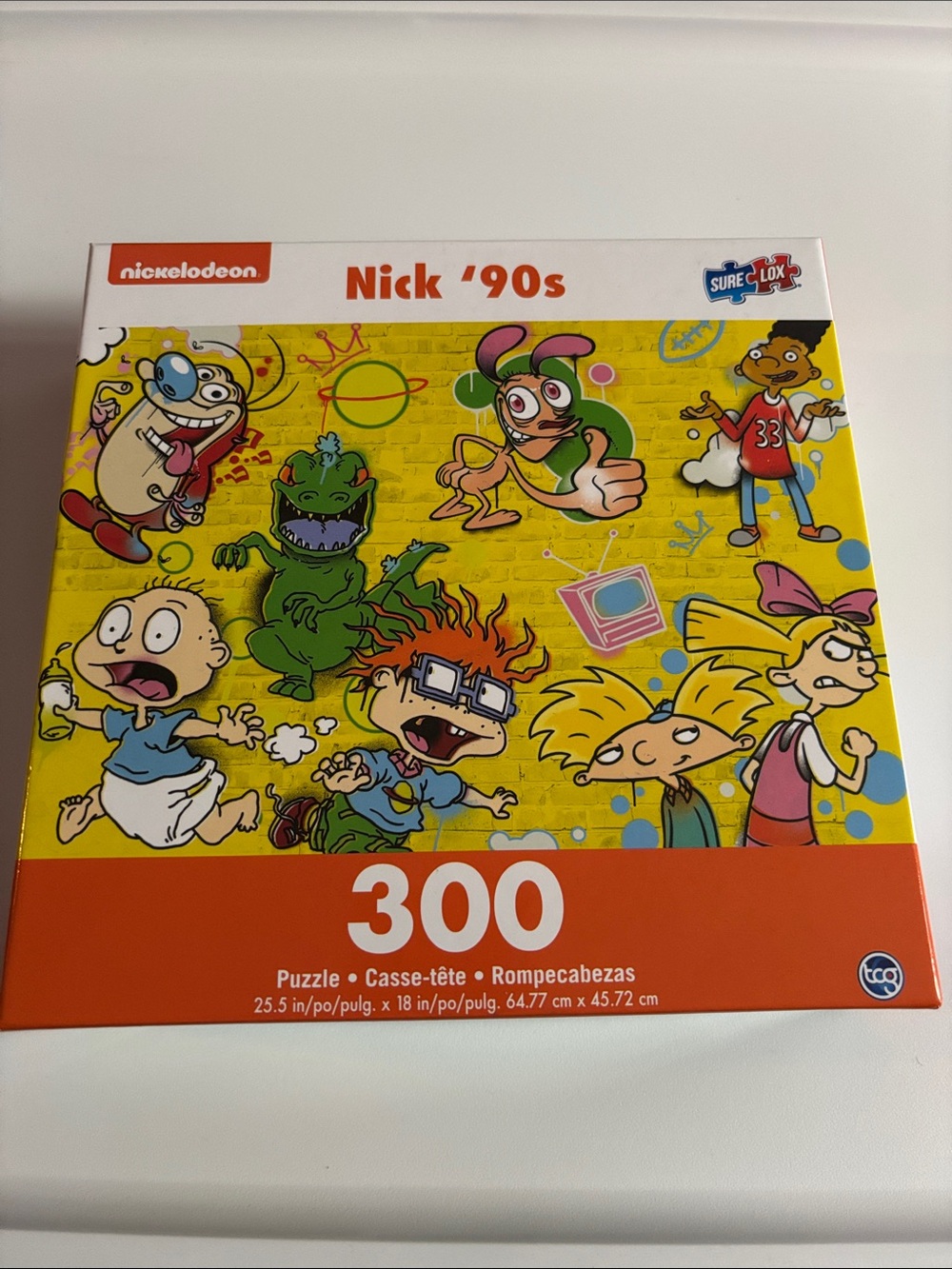 Nickelodeon Nick '90s 300-Piece Puzzle - Yellow & Orange Artwork
